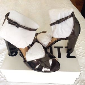 SCHUTZ Bronze Metallic Block Heels NWT